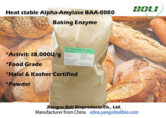 Aqueça - a alfa saudável de cozimento estável da amílase dos aditivos de alimento da enzima 8,000U/g da amílase-alfa BAA-0080