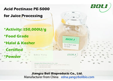 Do pó Pectic ácido da enzima do produto comestível atividade estável para o suco que processa 50 000 U/g