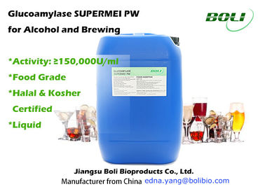 Atividade 150.000 U/Ml das enzimas Hydrolytic do Glucoamylase às bebidas alcoólicas no formulário líquido
