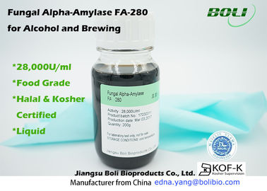Amílase-alfa fungosa líquida FA-280, enzima estável da amílase-alfa da atividade que fabrica cerveja não - GMO