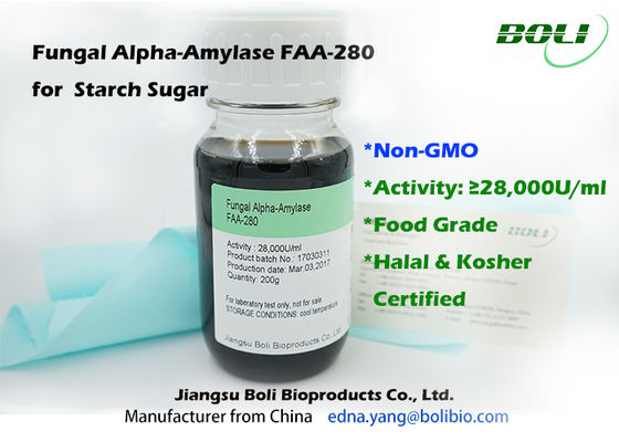 Amílase-alfa fungosa NÃO - GMO do produto comestível para o açúcar do amido