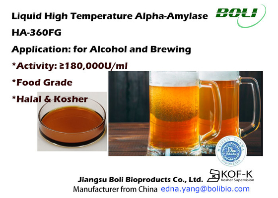 HA-360FG Alpha Amylase Enzyme Liquefaction Enzyme na indústria de fabricação de cerveja do álcool