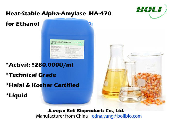 O baixo PH tolera o calor líquido - enzimas estáveis para a amílase-alfa HA do álcool etílico - 470 280000 U/ml
