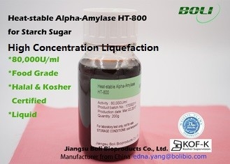 Liquefação da concentração alta de HT-800 80000 U/Ml Alpha Amylase Enzyme Heat Stable