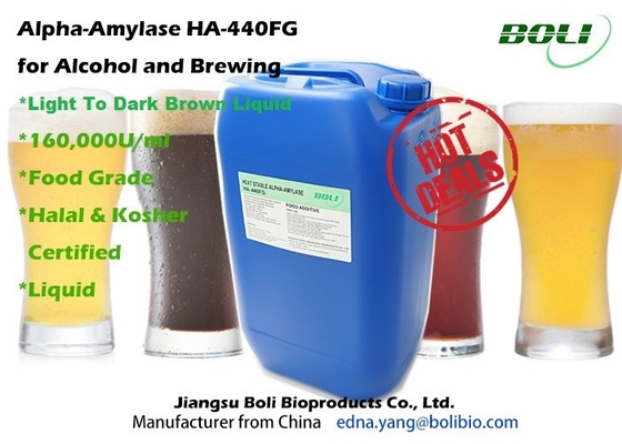 Produto comestível Alpha Amylase Brewing Enzymes Heat HA-440FG estável para o álcool