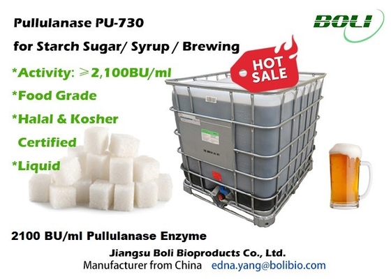Enzima do Pullulanase PU-730 para o amido Sugar Syrup Brewing 2100 BU/Ml