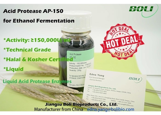 Enzimas ácidas do Protease para o álcool etílico AP - 150 para a fermentação 150000 U/Ml