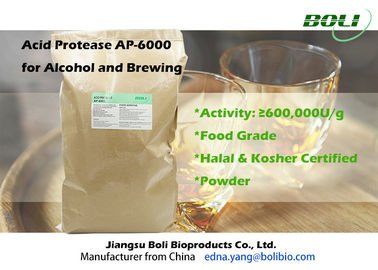 600000U / Protease ácido do produto comestível de g, amílase-alfa eficiente alta que fabrica cerveja para o álcool