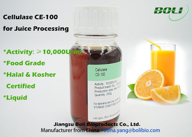 CE da enzima do Cellulase da pureza alta de produto comestível - 100 30 a 70°C para o suco Productionaq