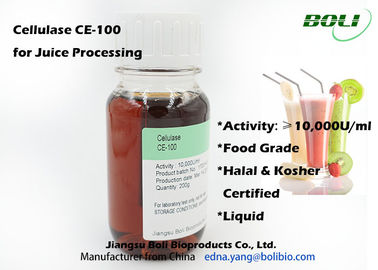 10000 U/ml estabilidade líquida do superior do produto comestível da enzima do suco/Cellulase