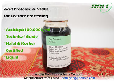 Luz - enzimas marrons usadas na indústria de couro, 100000 U/Ml do Protease ácido AP - 100L