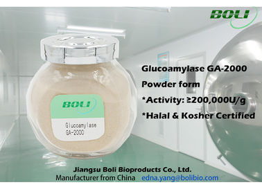Pó comercial da enzima do Glucoamylase, 200000 U/g com o certificado Halal e kosher