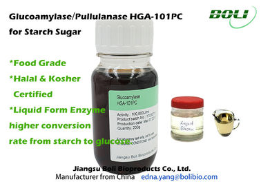 Enzima 1400B U/ml do Pullulanase do produto comestível, Glucoamylase100,000U/ml HGA-101PC para o formulário do líquido do açúcar do amido