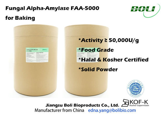 Pó que coze o produto comestível fungoso da umidade da amílase-alfa FAA-5000 8%