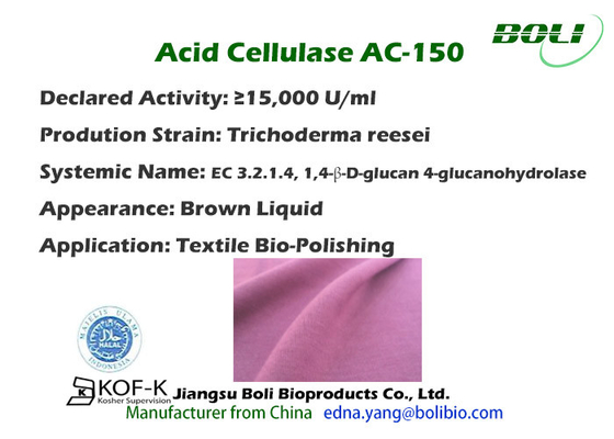 Enzima comercial do Cellulase de Biopolishing na indústria têxtil