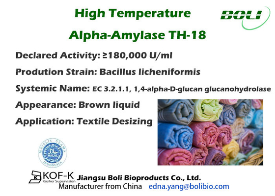 Concentração alta da enzima da amílase da alta temperatura da descolagem de matéria têxtil
