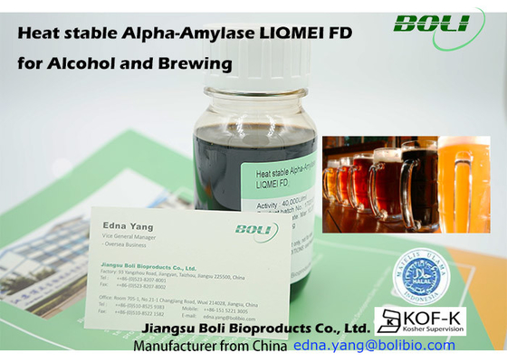 fabricação de cerveja de alta temperatura do álcool de 100ml Alpha Amylase Enzyme For Potable