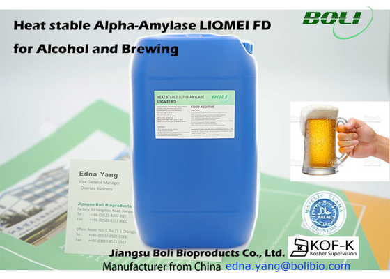 Não GMO Alpha Amylase Suitable For Alcohol líquida e fabricação de cerveja de China