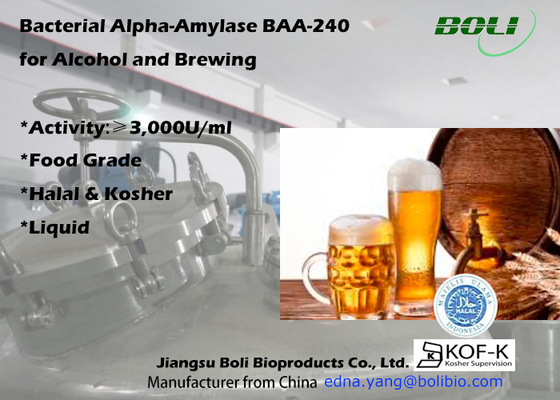 Temperatura meados de Alpha Amylase For Food Enzyme que fabrica cerveja no formulário líquido