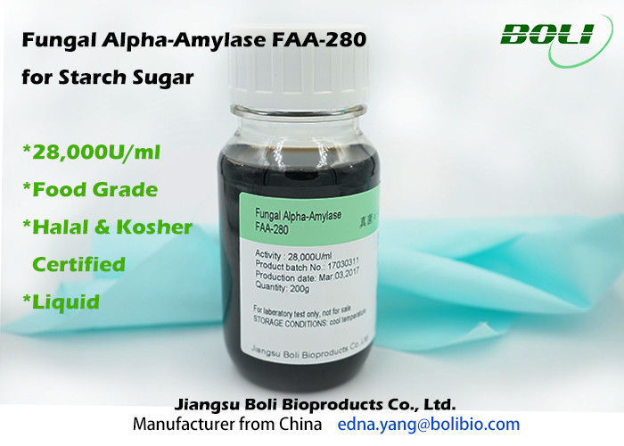 Enzima fungosa não - GMO 28000 U/ml da amílase-alfa do produto comestível para o açúcar do amido